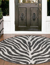 Jungle Expedition Collection Area Rug -  Savannah Round White  lifestyle 90