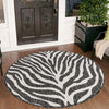 Jungle Expedition Collection Area Rug -  Savannah Round White  lifestyle 146