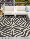 Jungle Expedition Collection Area Rug -  Savannah Square White  lifestyle 73