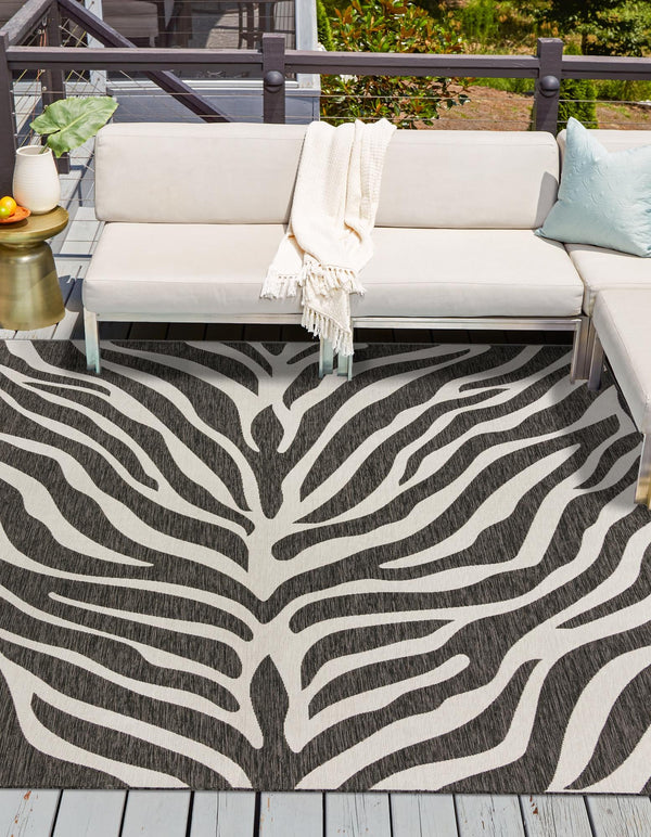 Jungle Expedition Collection Area Rug -  Savannah Square White  lifestyle 73
