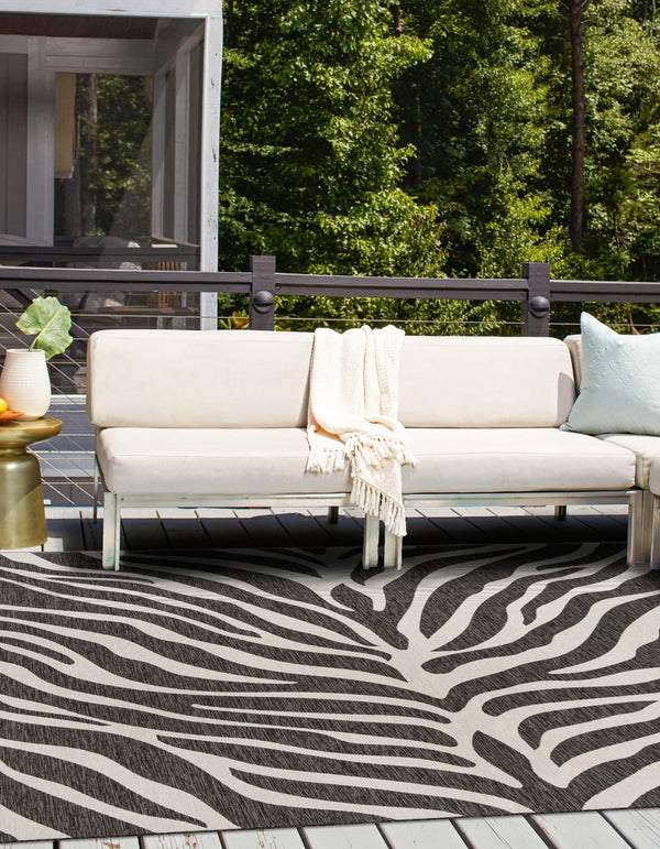Jungle Expedition Collection Area Rug -  Savannah Square White  lifestyle 91