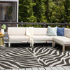 Jungle Expedition Collection Area Rug -  Savannah Square White  lifestyle 165