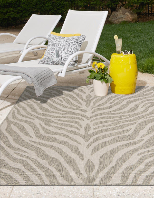 Jungle Expedition Collection Area Rug -  Savannah Rectangle Gray  lifestyle 16