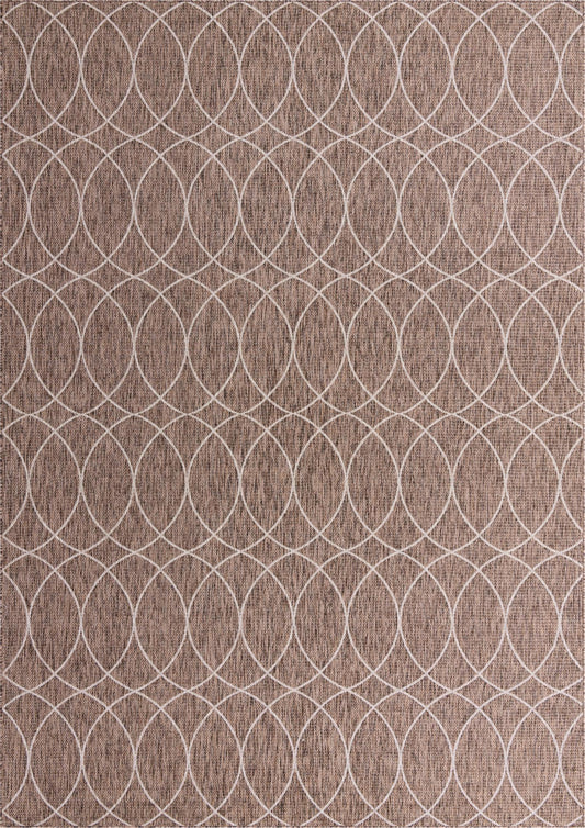 Garden Lattice Oasis Collection Area Rug -  Pavilion (Brown) Rectangle Brown Main
