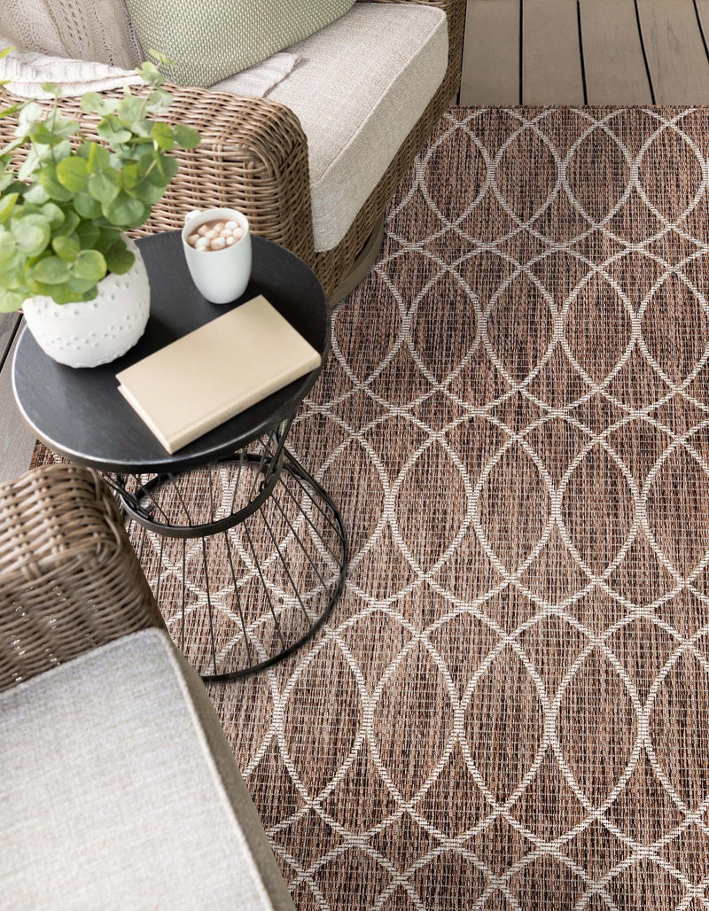 Savannah Pergola Collection Area Rug -  Pavilion (Brown) Rectangle Brown  lifestyle 12