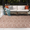 Garden Lattice Oasis Collection Area Rug -  Pavilion (Brown) Square Brown  lifestyle 14