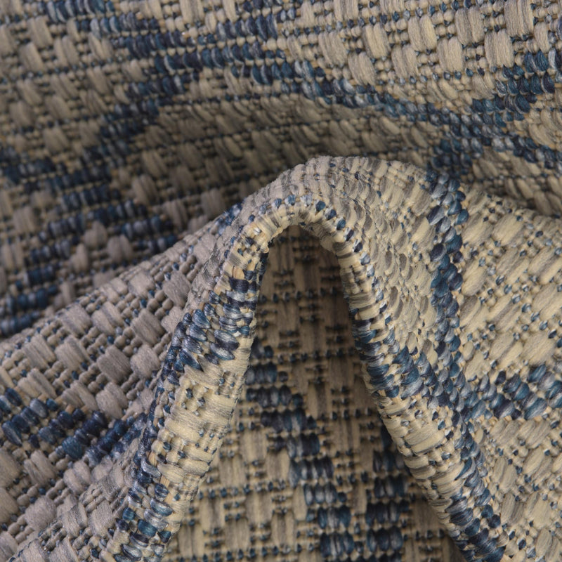 Garden Lattice Oasis Collection Area Rug -  Pavilion (Gray Blue) Rectangle Gray Blue  lifestyle 15
