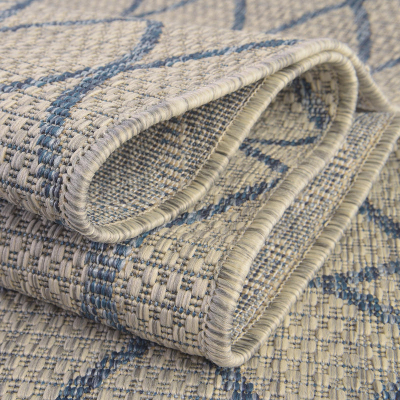 Garden Lattice Oasis Collection Area Rug -  Pavilion (Gray Blue) Rectangle Gray Blue  lifestyle 20
