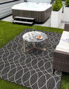 Savannah Pergola Collection Area Rug -  Pavilion (Charcoal) Rectangle Charcoal  lifestyle 13