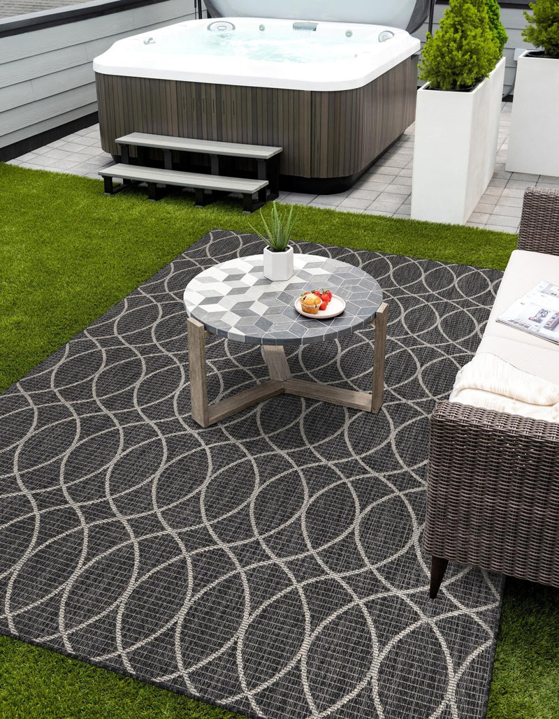 Savannah Pergola Collection Area Rug -  Pavilion (Charcoal) Rectangle Charcoal  lifestyle 13