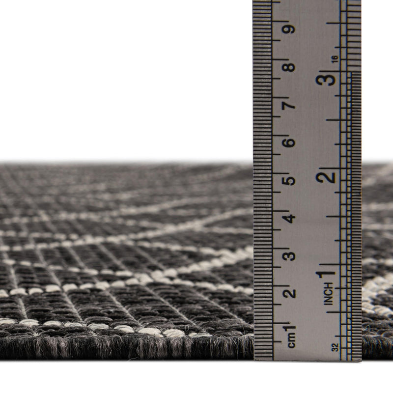 Savannah Pergola Collection Area Rug -  Pavilion (Charcoal) Rectangle Charcoal  lifestyle 16