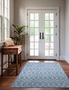 Garden Lattice Oasis Collection Area Rug -  Pavilion (Blue) Rectangle Blue  lifestyle 7
