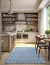 Garden Lattice Oasis Collection Area Rug -  Pavilion (Blue) Rectangle Blue  lifestyle 11