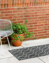 Garden Lattice Oasis Collection Area Rug -  Pavilion (Blue) Runner Blue  lifestyle 5