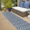 Garden Lattice Oasis Collection Area Rug -  Pavilion (Blue) Runner Blue  lifestyle 24