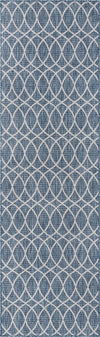 Garden Lattice Oasis Collection Area Rug -  Pavilion (Blue) Runner Blue Main