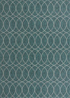 Garden Lattice Oasis Collection Area Rug -  Pavilion (Teal) Rectangle Teal Main