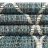 Garden Lattice Oasis Collection Area Rug -  Pavilion (Teal) Rectangle Teal  lifestyle 22