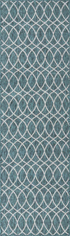 Garden Lattice Oasis Collection Area Rug -  Pavilion (Teal) Runner Teal Main