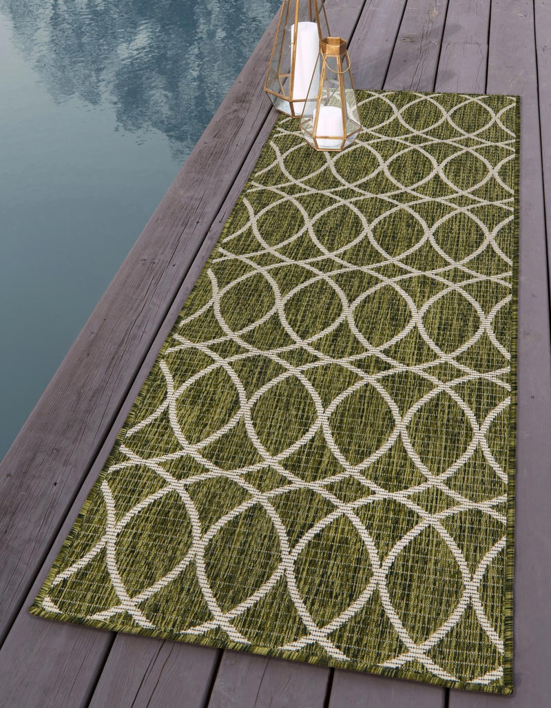 Savannah Pergola Collection Area Rug -  Pavilion (Green) Runner Green  lifestyle 38