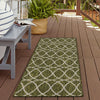 Garden Lattice Oasis Collection Area Rug -  Pavilion (Green) Runner Green  lifestyle 22