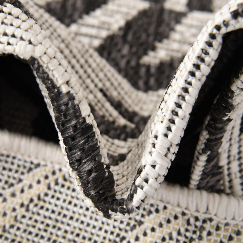 Seaside Blooms Collection Area Rug - Verdure (Charcoal Ivory) Runner Charcoal Ivory  lifestyle 27