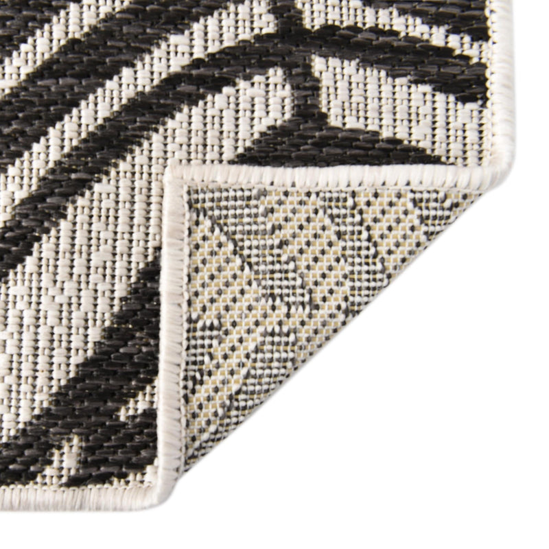 Seaside Blooms Collection Area Rug - Verdure (Charcoal Ivory) Runner Charcoal Ivory  lifestyle 28