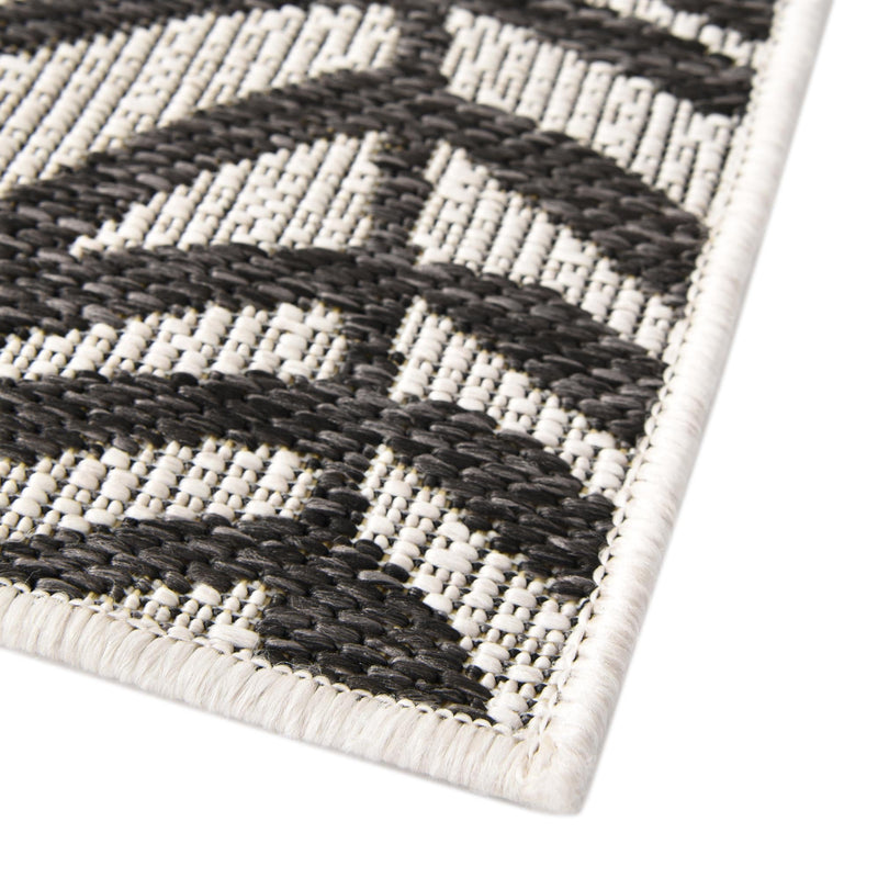 Garden Terrace Escape Collection Area Rug - Verdure (Charcoal Ivory) Runner Charcoal Ivory  lifestyle 5