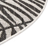 Garden Terrace Escape Collection Area Rug - Verdure (Charcoal Ivory) Round Charcoal Ivory  lifestyle 5