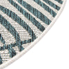 Garden Terrace Escape Collection Area Rug - Verdure (Teal Ivory) Round Teal Ivory  lifestyle 5
