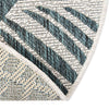 Garden Terrace Escape Collection Area Rug - Verdure (Teal Ivory) Round Teal Ivory  lifestyle 7