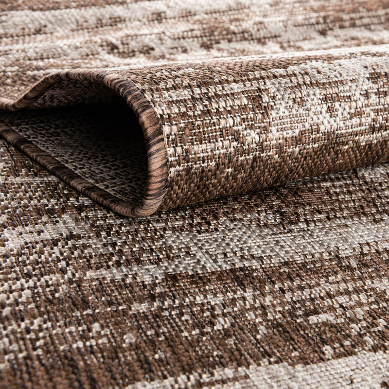 Urban Terrace Collection Area Rug -  Tribeca Round Brown  lifestyle 4
