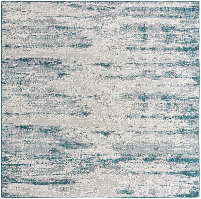Urban Terrace Collection Area Rug -  Tribeca Square Teal  lifestyle 99