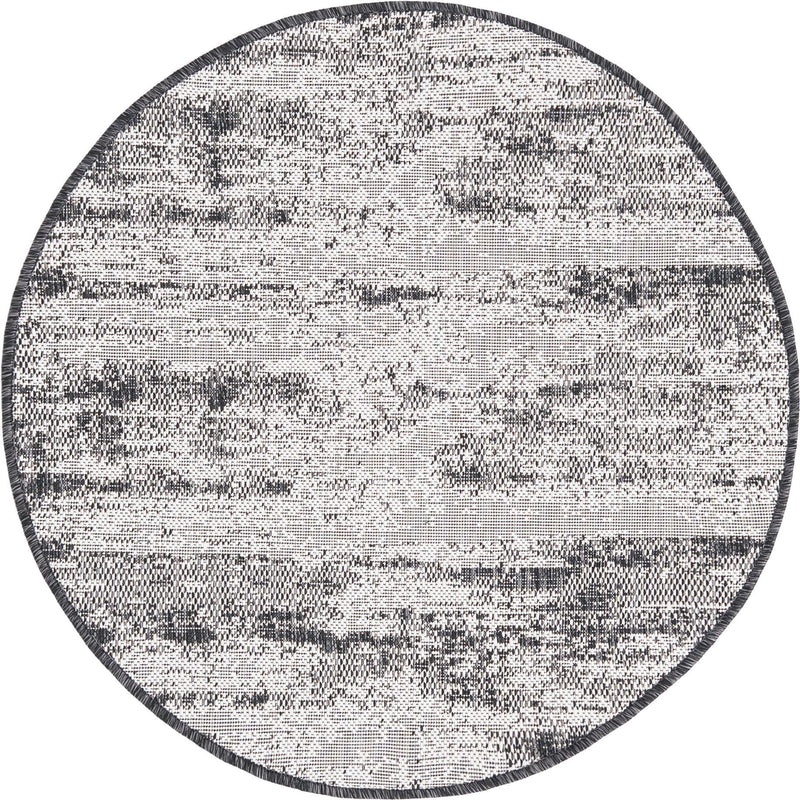 Urban Terrace Collection Area Rug -  Tribeca Round Charcoal Gray  lifestyle 92