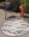Urban Terrace Collection Area Rug -  Tribeca Round Charcoal  lifestyle 72