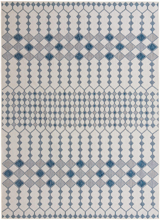 Garden Lattice Oasis Collection Area Rug -  Veranda Rectangle Ivory  lifestyle 3