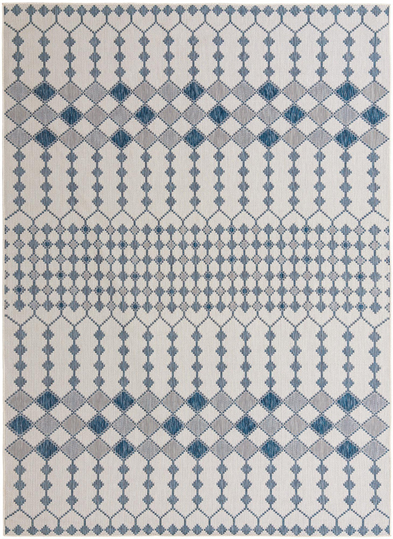 Garden Lattice Oasis Collection Area Rug -  Veranda Rectangle Ivory  lifestyle 3