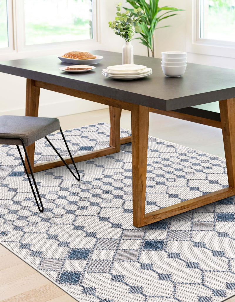 Garden Lattice Oasis Collection Area Rug -  Veranda Rectangle Ivory  lifestyle 12