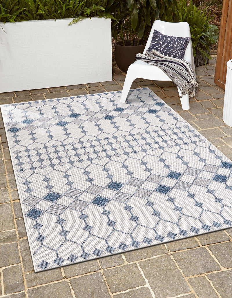 Garden Lattice Oasis Collection Area Rug -  Veranda Rectangle Ivory  lifestyle 30