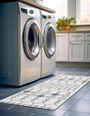 Garden Lattice Oasis Collection Area Rug -  Veranda Runner Ivory  lifestyle 186
