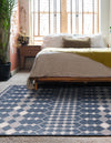 Garden Lattice Oasis Collection Area Rug -  Veranda Rectangle Blue  lifestyle 25