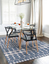 Garden Lattice Oasis Collection Area Rug -  Veranda Rectangle Blue  lifestyle 37