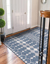 Garden Lattice Oasis Collection Area Rug -  Veranda Rectangle Blue  lifestyle 49