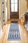 Garden Lattice Oasis Collection Area Rug -  Veranda Runner Blue  lifestyle 164