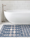 Garden Lattice Oasis Collection Area Rug -  Veranda Runner Blue  lifestyle 224