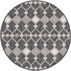 Savannah Pergola Collection Area Rug -  Veranda Round Charcoal Gray  lifestyle 95