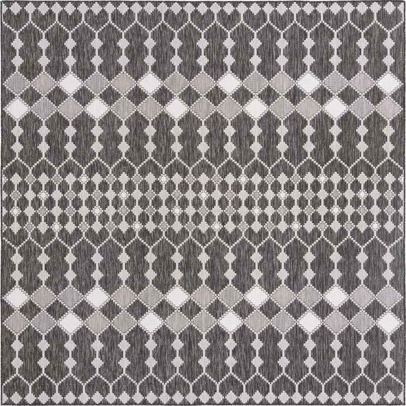 Savannah Pergola Collection Area Rug -  Veranda Square Charcoal Gray  lifestyle 97