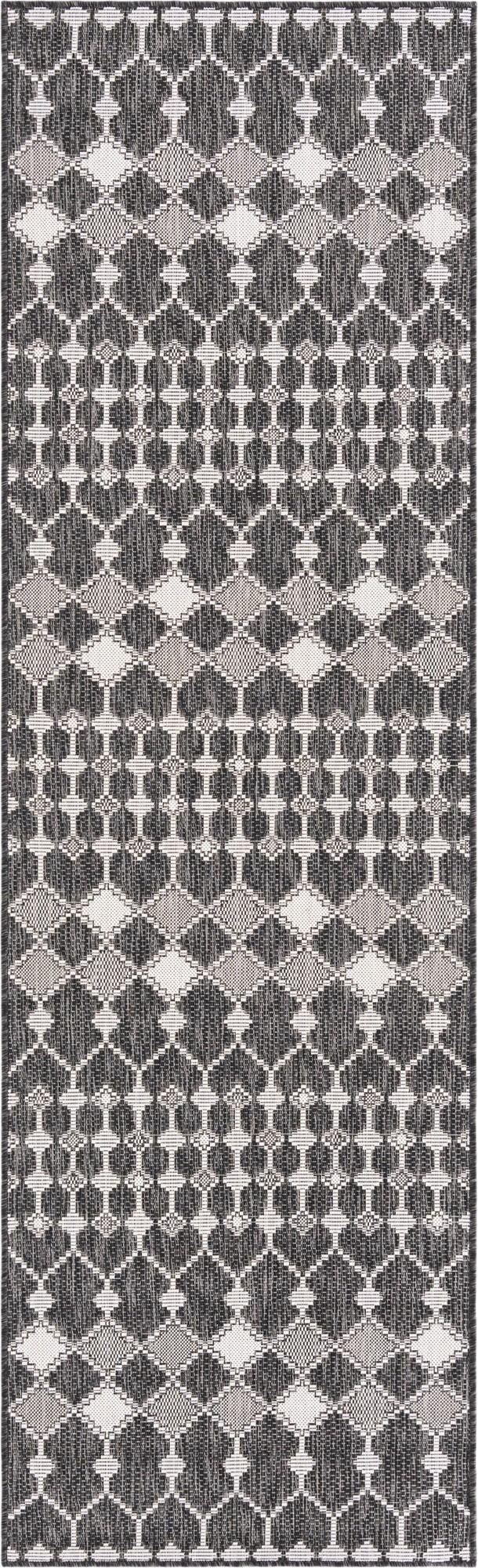 Savannah Pergola Collection Area Rug -  Veranda Runner Charcoal Gray  lifestyle 96