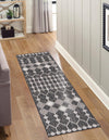 Garden Lattice Oasis Collection Area Rug -  Veranda Runner Charcoal  lifestyle 190