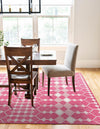 Garden Lattice Oasis Collection Area Rug -  Veranda Rectangle Magenta  lifestyle 5